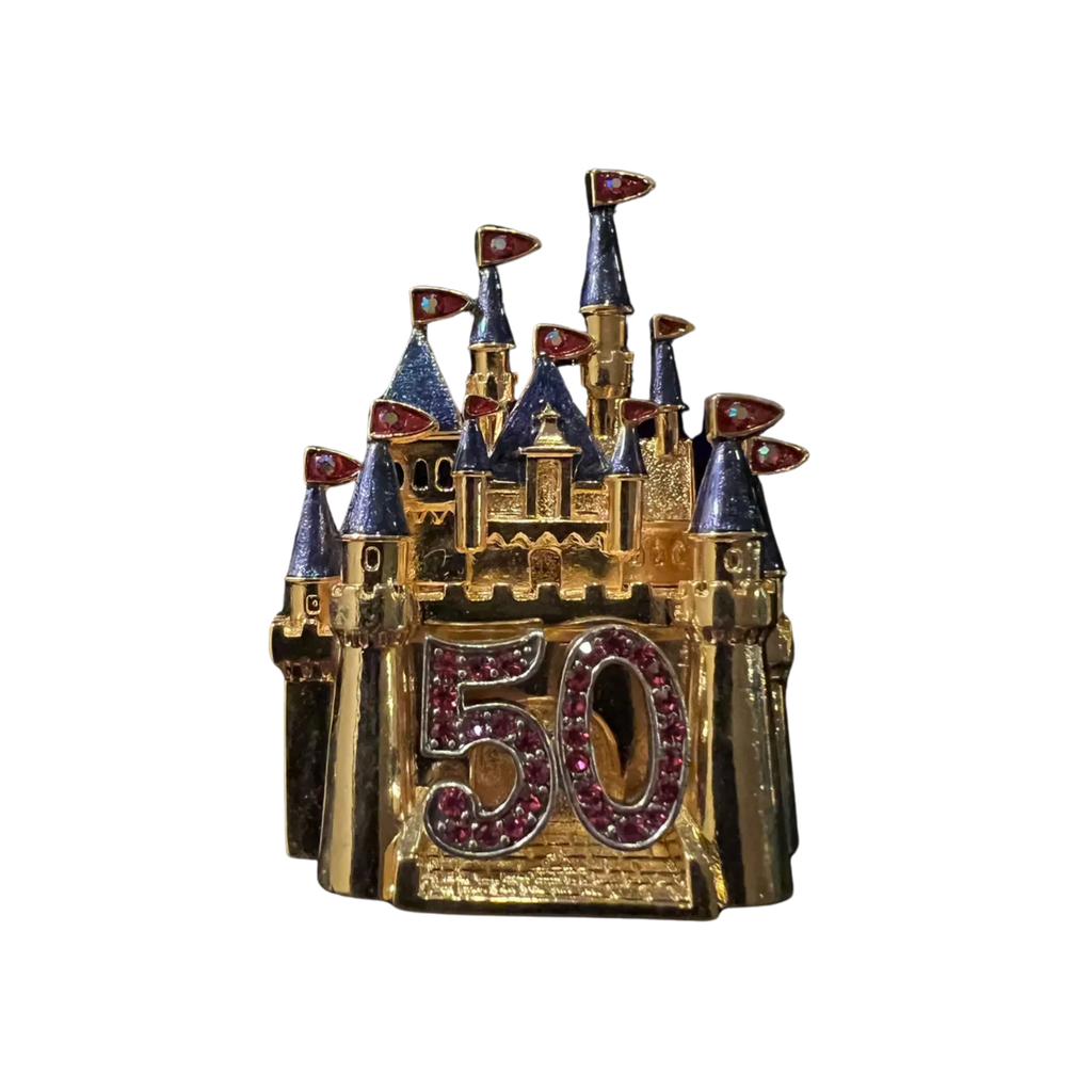 DISNEYLAND-ANNIVERSARY-SWAROVSKI-CRYSTAL-BROOCH-PIN
